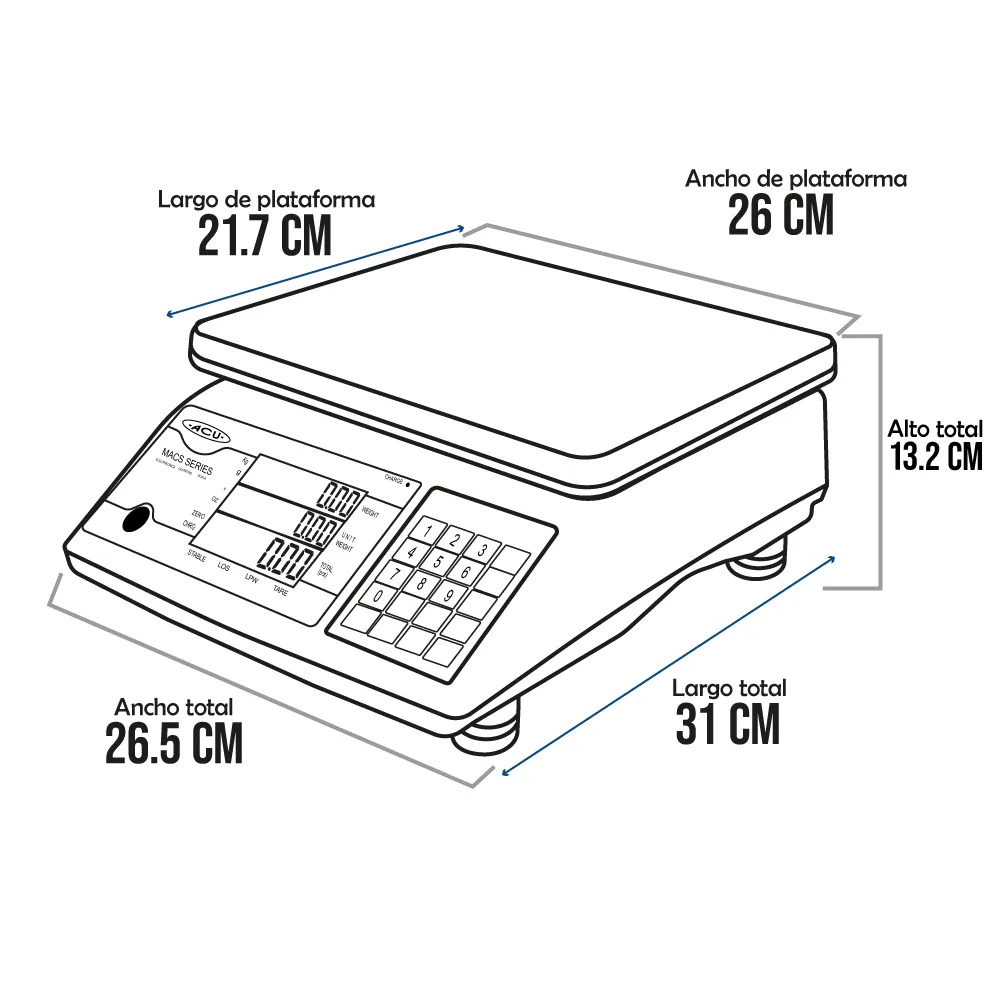 Balanza Cuenta pieza ACU MACS030A de 30 kilos