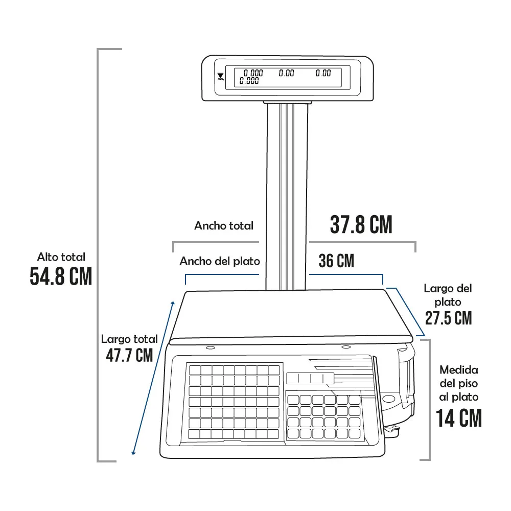 Balanza Etiquetadora DIGI TERAOKA SM-300 de 15 kilos