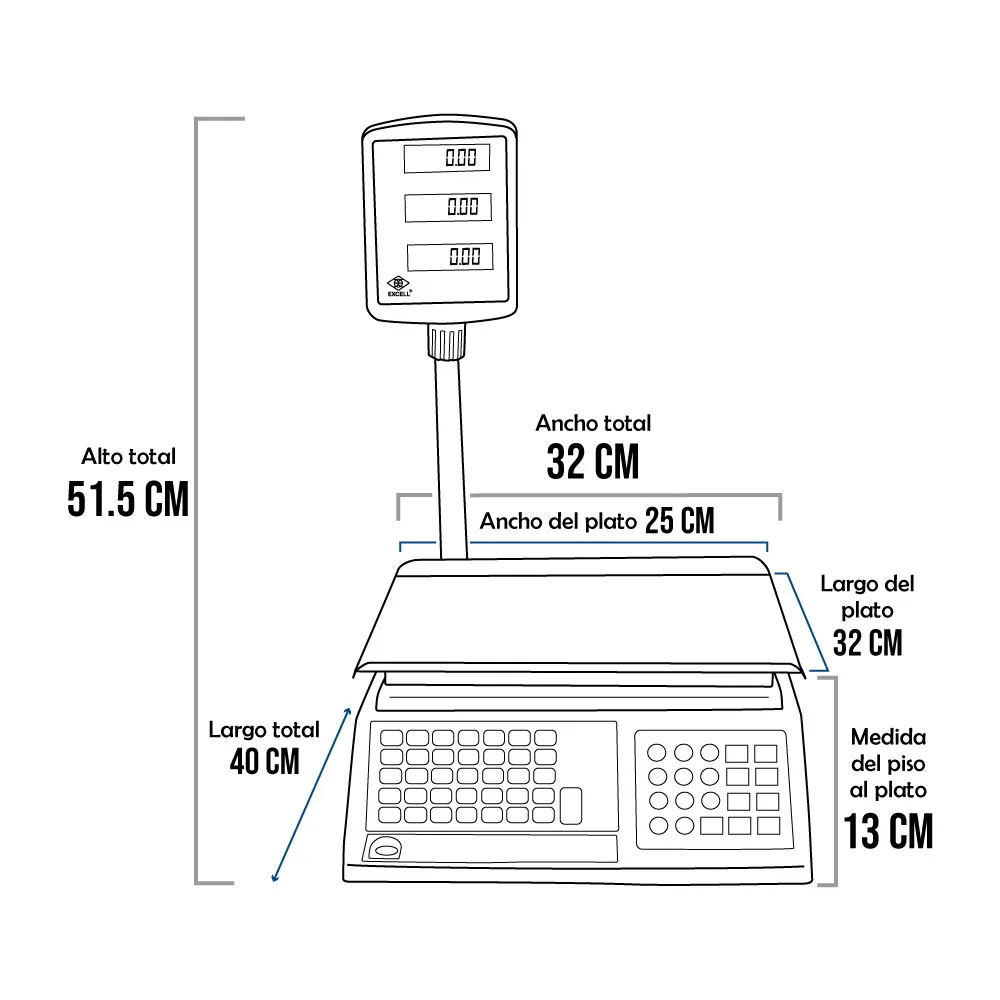 Balanza Excell GRP-35 de 30 Kilos