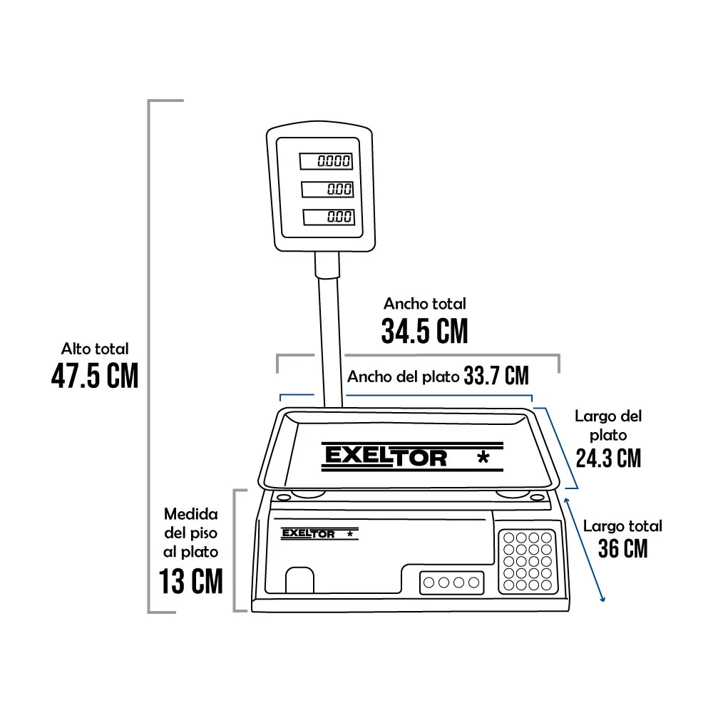 Balanza Exeltor BRT40 de 40 Kilos