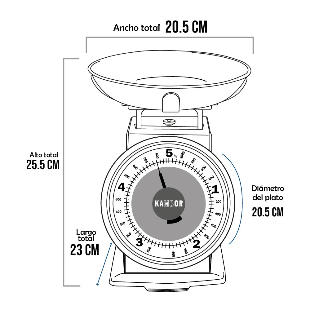 Balanza Mecánica Kambor SD-05 de 5 Kilos