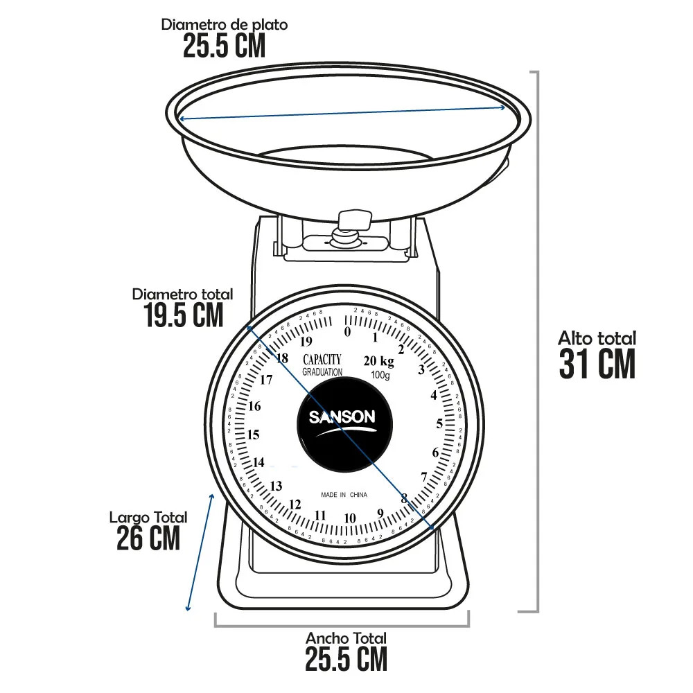 Balanza Mecánica SANSON SP de 20 Kilos