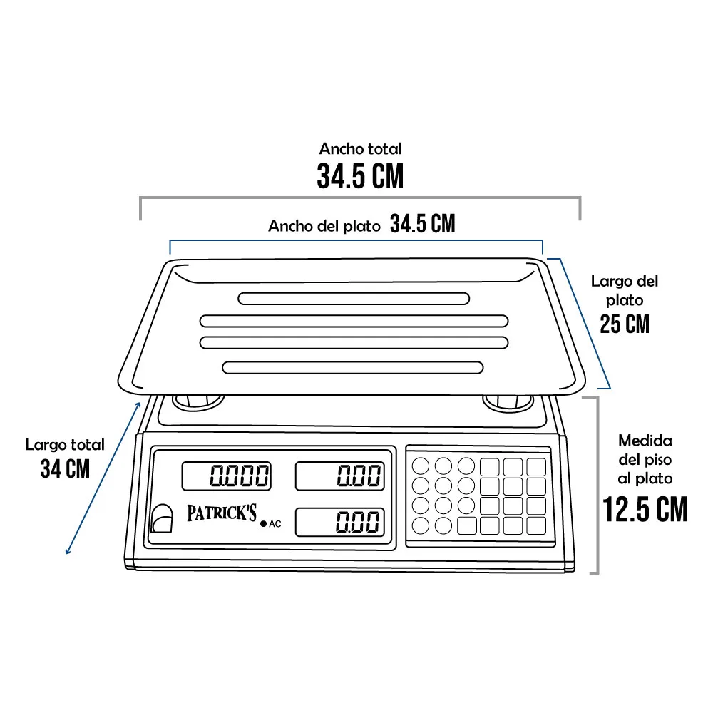 Balanza Patrick's ACS 769 T de 40 Kilos