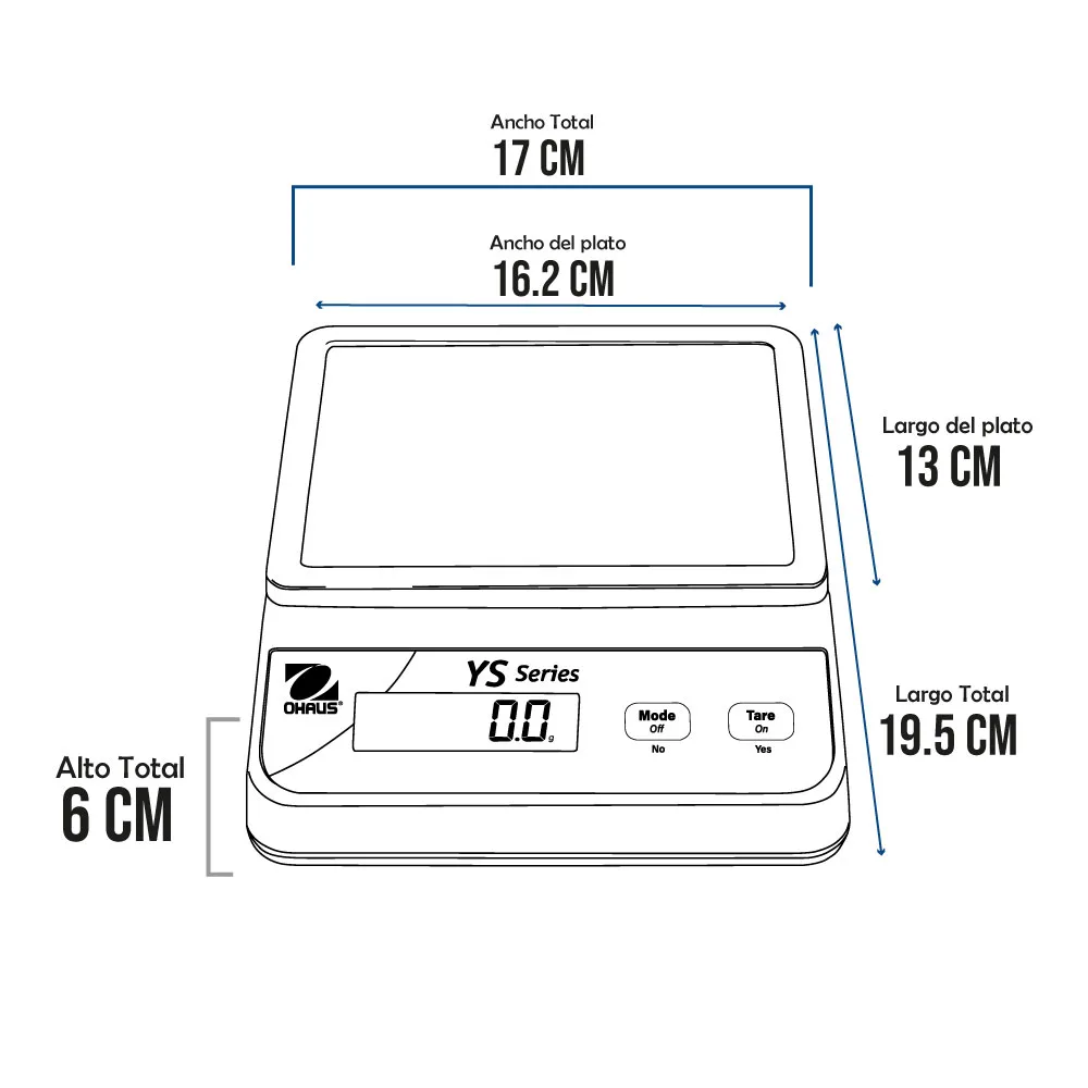 Balanza Precisión Ohaus YS3001 de 3 Kilos