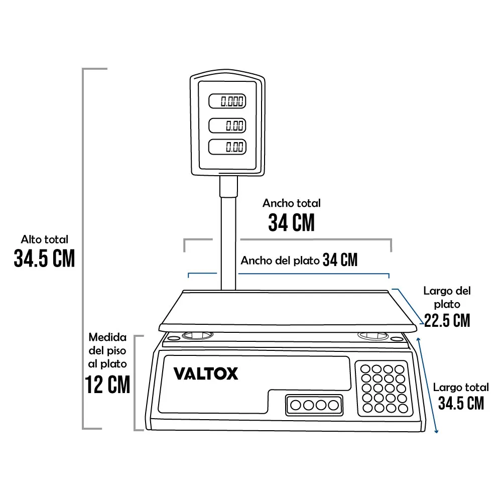 Balanza Valtox LCT30 30 kilos