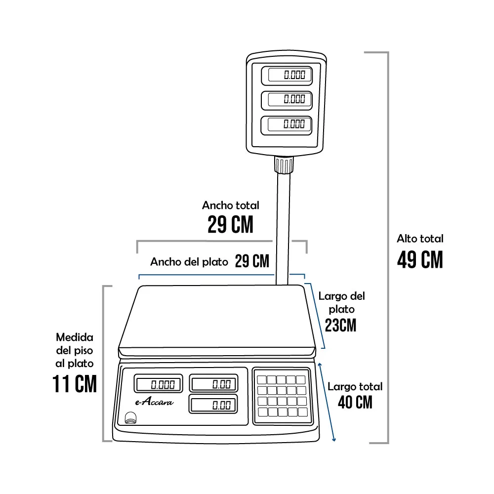 Balanza e-Accura SAP-110 de 30 Kilos​