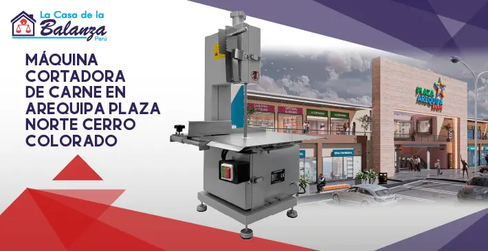 Máquina cortadora de carne en Plaza Norte Cerro Colorado, Arequipa
