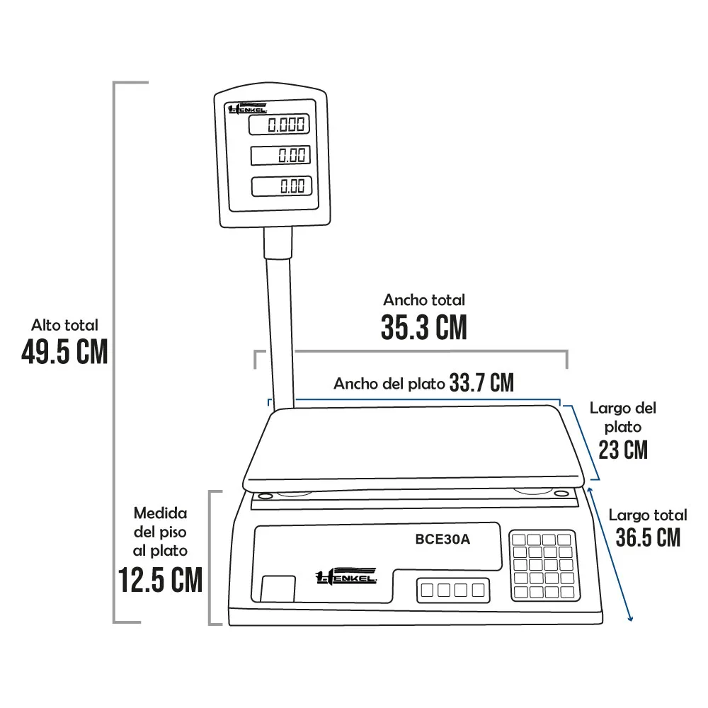 Balanza Comercial Henkel BCE30A de 30 Kilos