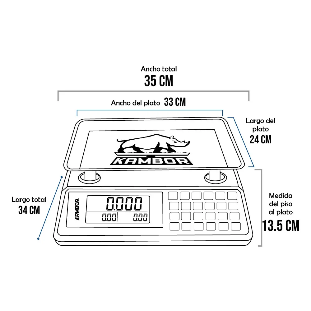 Balanza Comercial Kambor ACS-KB-89A de 40 kilos