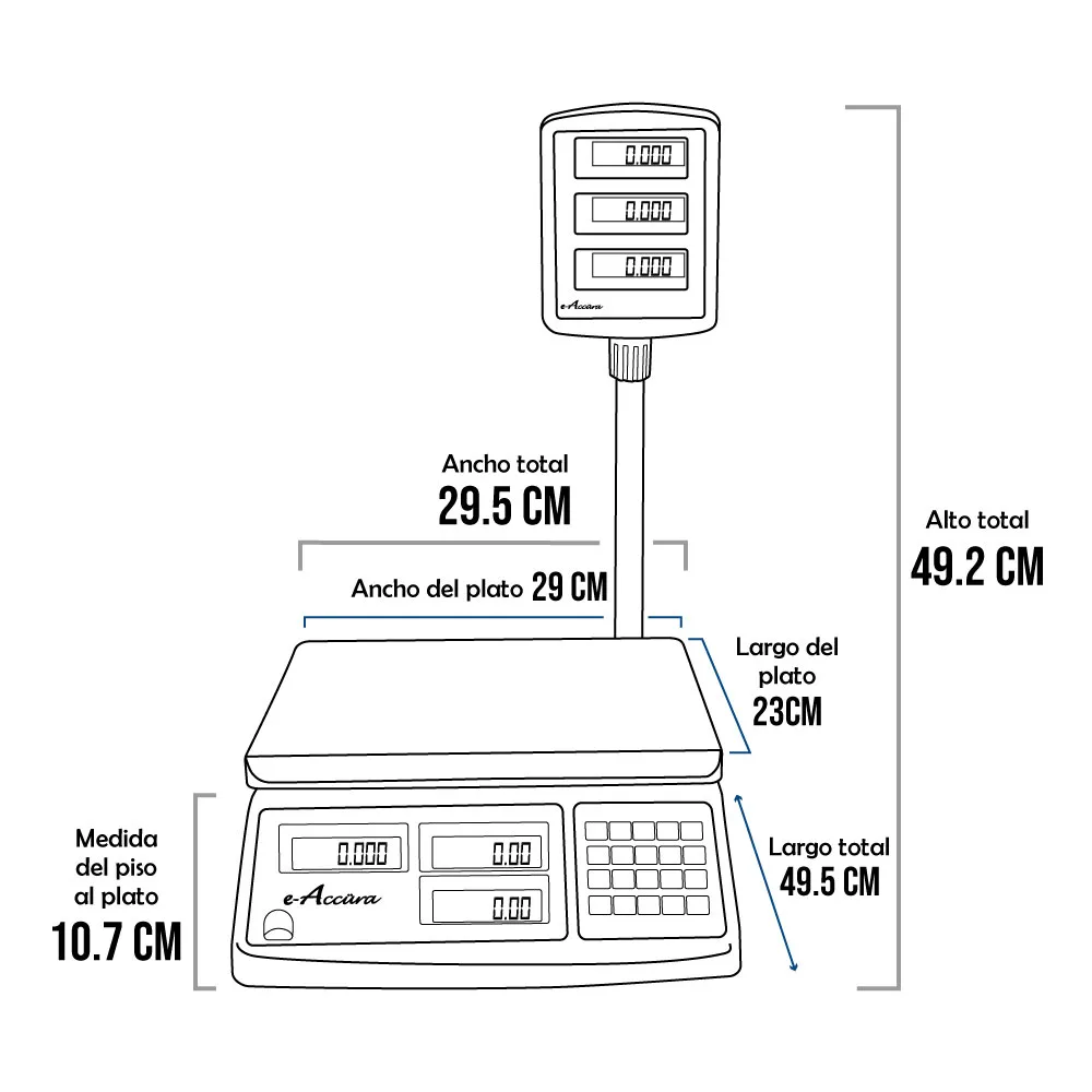 Balanza Comercial e-Accura BPT de 30 Kilos