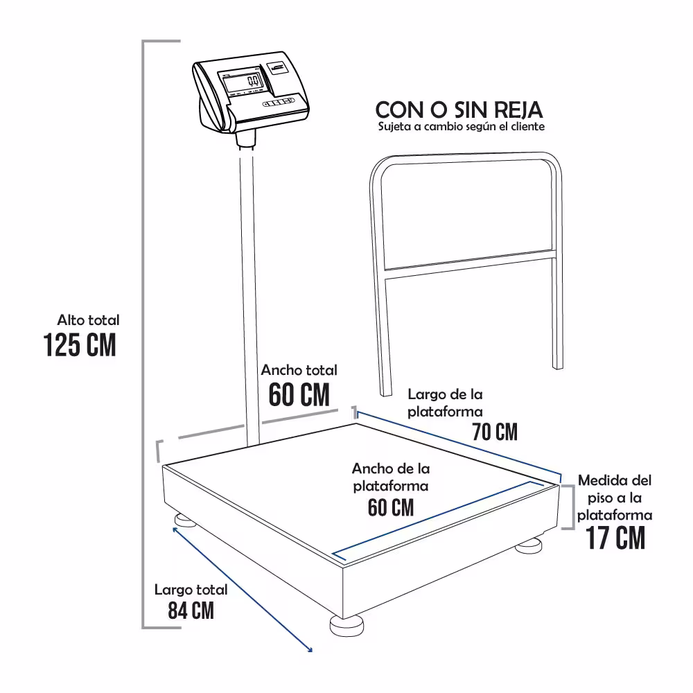Balanza de Plataforma Henkel A12-E de 500 Kilos 70 x 60 cm