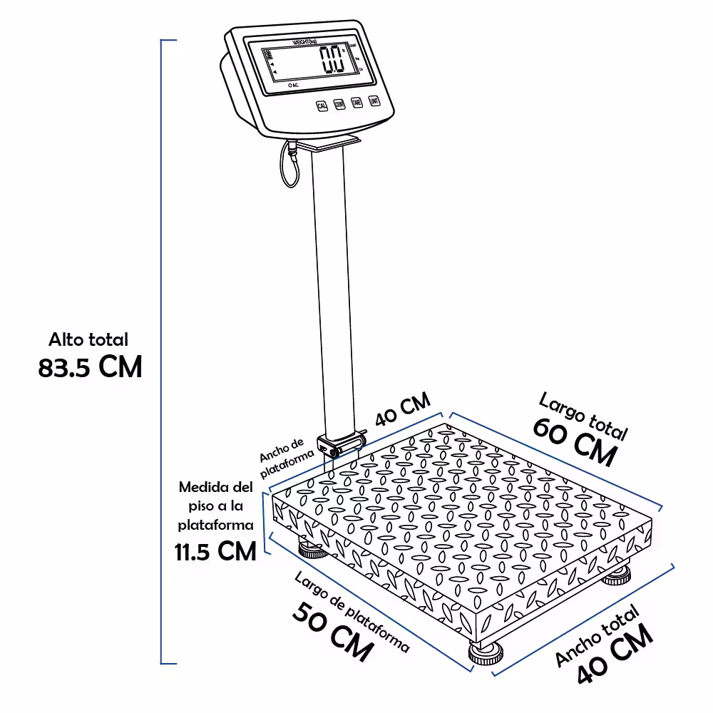 Balanza de Plataforma Precisur SP de 300 Kilos 50 x 40 cm