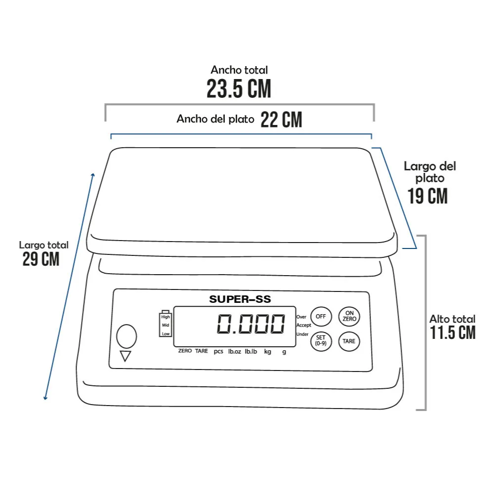 Balanza Gramera Super SS de 15 kilos