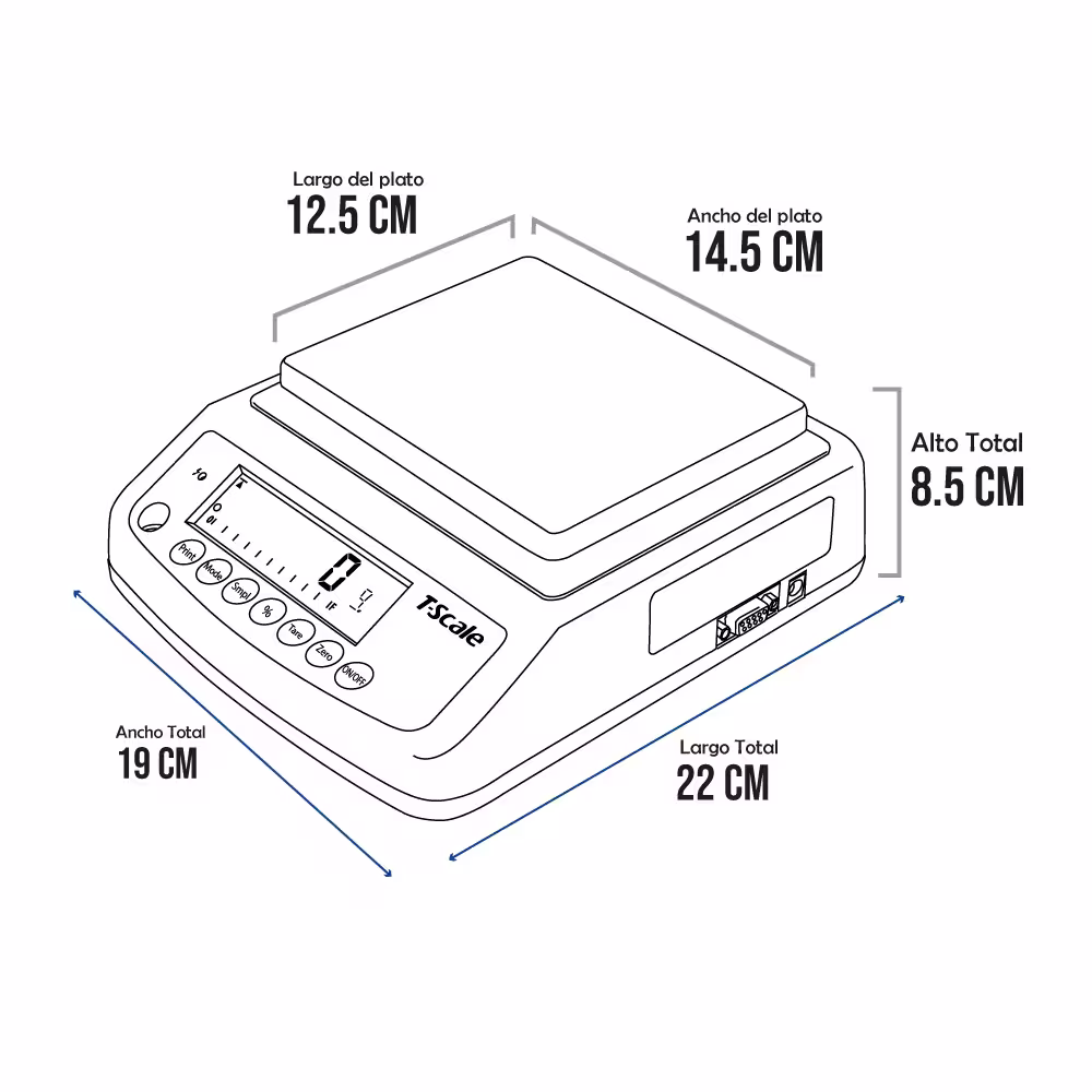 Balanza de Precisión T-Scale TB-3000 de 6 Kilos